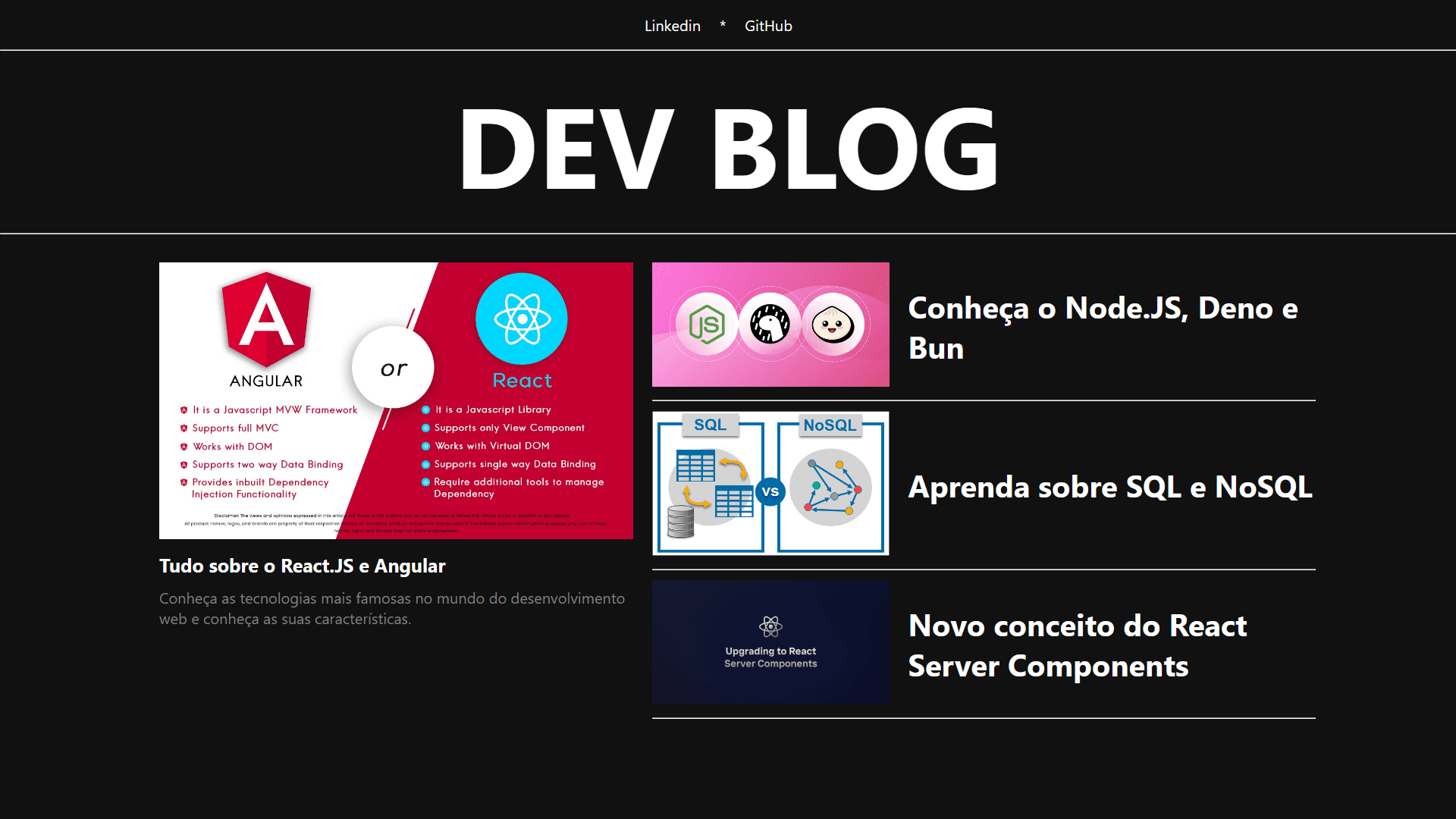 Projeto Blog Angular